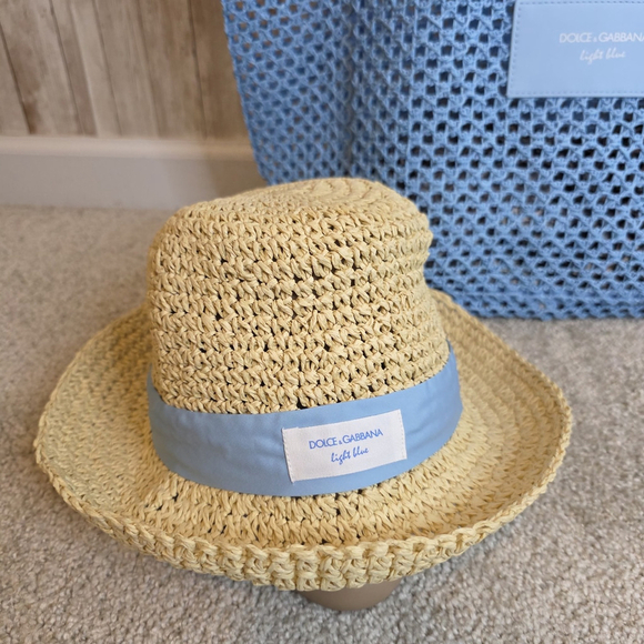 Dolce & Gabbana Summer Beach Straw Large Tote Bag With Matching Sun Stra… - Picture 2 of 10